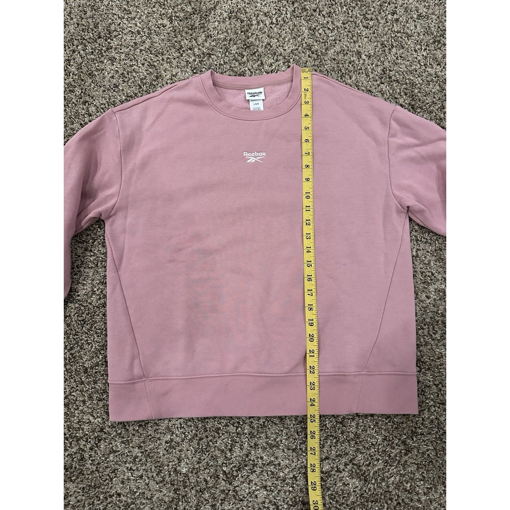 Reebok Womens Classic Crew Sweatshirt, Pink, Large - Picture 3 of 7